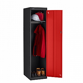 Atom Probe II Antibacterial Police Lockers with Hasp & Staple Lock - Office Storage