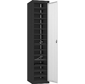 Pure Power 15 Compartment Laptop and Tablet Charging Cupboard with Hasp and Staple Lock