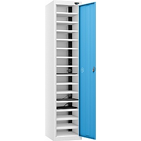 Pure Power 15 Compartment Laptop and Tablet Charging Cupboard with Manual Combination Lock - Office Storage