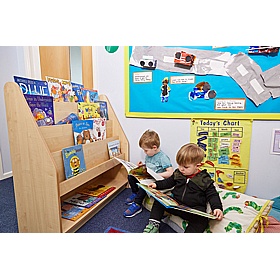 KubbyClass Early Years Nursery Angled Display Bookcase - School Furniture