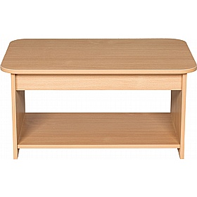 Campus Curve Rectangular Panel End Coffee Tables - Reception Area