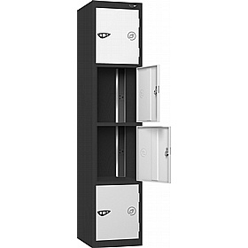 Pure Power 4 Compartment High Capacity Charging Lockers with Cam Lock - Office Storage