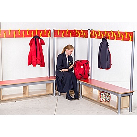 KubbyClass Single Sided Cloakroom Benches - School Furniture