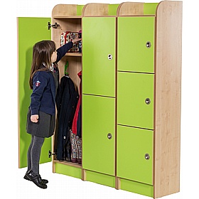 KubbyClass Wooden Cloakroom Lockers - School Furniture