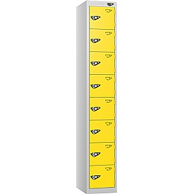 Pure Antibacterial 8 Compartment Personal Effects Lockers with Hasp and Staple Lock - Office Storage