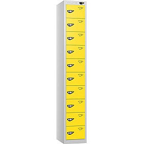 Pure Antibacterial 10 Compartment Personal Effects Lockers with Cam Lock - Office Storage