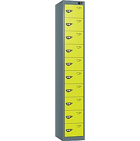 Pure Antibacterial 10 Compartment Personal Effects Lockers with Cam Lock - Office Storage