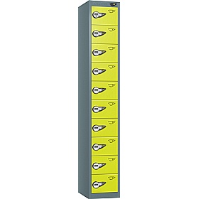 Pure Antibacterial 10 Compartment Personal Effects Lockers with Manual Combination Lock - Office Storage