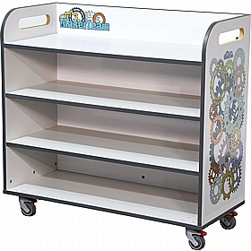 MakerTeam Heavy Duty 4 Shelf Trolley - School Furniture