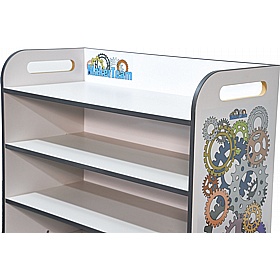 MakerTeam Heavy Duty 4 Shelf Trolley - School Furniture