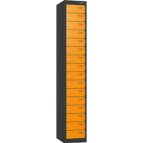Pure Antibacterial 16 Compartment Personal Effects Lockers with Cam Lock - Office Storage