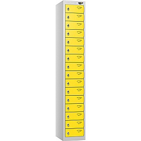 Pure Antibacterial 16 Compartment Personal Effects Lockers with Hasp and Staple Lock - Office Storage