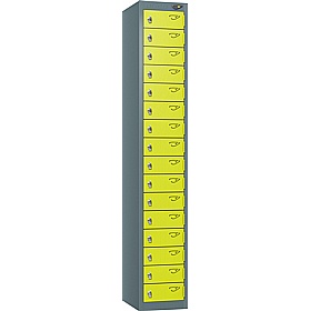 Pure Antibacterial 16 Compartment Personal Effects Lockers with Hasp and Staple Lock - Office Storage