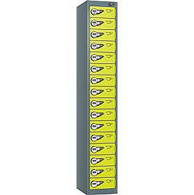 Pure Antibacterial 16 Compartment Personal Effects Lockers with Manual Combination Lock - Office Storage
