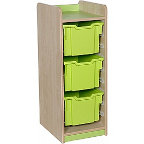 KubbyClass Library Single Column Combination Tray Storage Unit - School Furniture