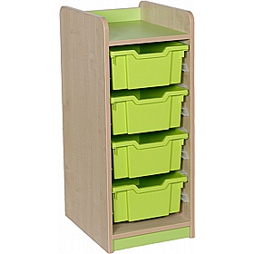 KubbyClass Library Single Column Combination Tray Storage Unit - School Furniture