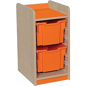 KubbyClass Library Single Column Combination Tray Storage Unit - School Furniture