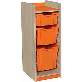 KubbyClass Library Single Column Combination Tray Storage Unit - School Furniture
