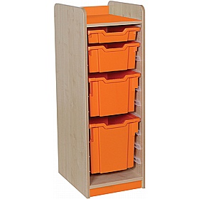 KubbyClass Library Single Column Combination Tray Storage Unit - School Furniture