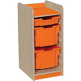 KubbyClass Library Single Column Combination Tray Storage Unit - School Furniture