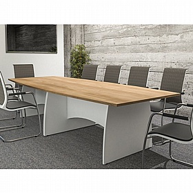Confer Duo Boat Shaped Meeting and Boardroom Tables - Meeting Room