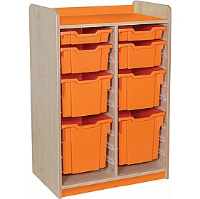 KubbyClass Library Double Column Combination Tray Storage Unit - School Furniture