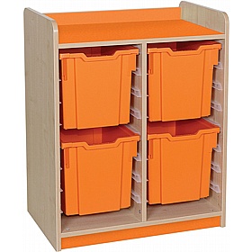 KubbyClass Library Double Column Combination Tray Storage Unit - School Furniture