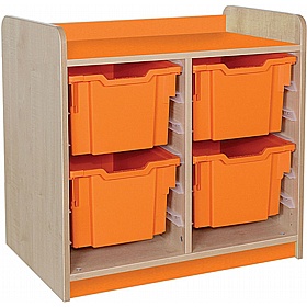 KubbyClass Library Double Column Combination Tray Storage Unit - School Furniture