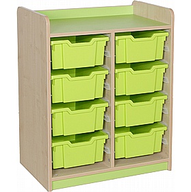 KubbyClass Library Double Column Combination Tray Storage Unit - School Furniture