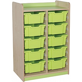 KubbyClass Library Double Column Combination Tray Storage Unit - School Furniture