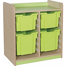KubbyClass Library Double Column Combination Tray Storage Unit - School Furniture