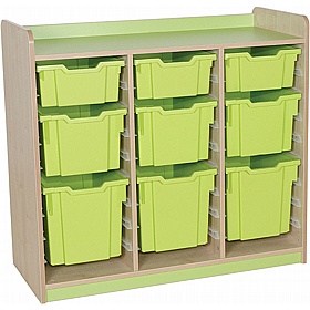 KubbyClass Library Triple Column Combination Tray Storage Unit - School Furniture