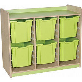 KubbyClass Library Triple Column Combination Tray Storage Unit - School Furniture