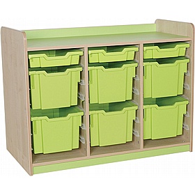 KubbyClass Library Triple Column Combination Tray Storage Unit - School Furniture