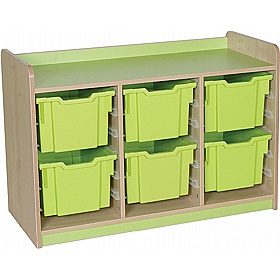 KubbyClass Library Triple Column Combination Tray Storage Unit - School Furniture