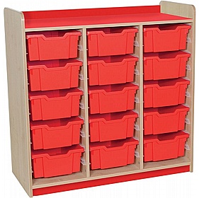 KubbyClass Library Triple Column Combination Tray Storage Unit - School Furniture