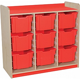 KubbyClass Library Triple Column Combination Tray Storage Unit - School Furniture