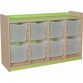 KubbyClass Library Quad Column Combination Tray Storage Unit - School Furniture