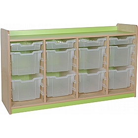 KubbyClass Library Quad Column Combination Tray Storage Unit - School Furniture