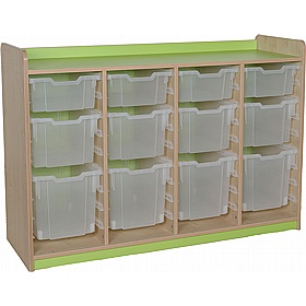 KubbyClass Library Quad Column Combination Tray Storage Unit - School Furniture