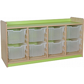 KubbyClass Library Quad Column Combination Tray Storage Unit - School Furniture