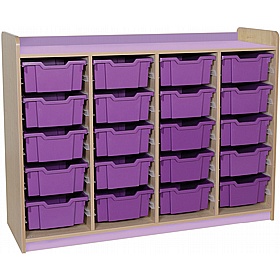 KubbyClass Library Quad Column Combination Tray Storage Unit - School Furniture