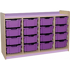 KubbyClass Library Quad Column Combination Tray Storage Unit - School Furniture