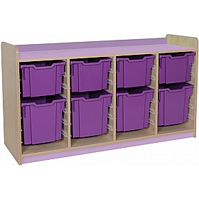 KubbyClass Library Quad Column Combination Tray Storage Unit - School Furniture