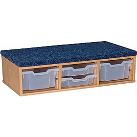 EduStore Premium Low Classroom Steps with Tray Storage