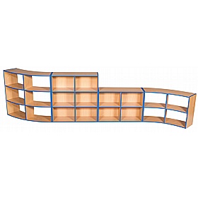 KubbyKurve Library Curve Open Bookcases - School Furniture