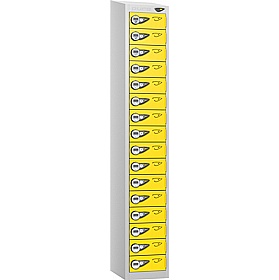 Pure Antibacterial Sloping Top 16 Compartment Personal Effects Lockers with Manual Combination Lock