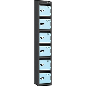 Pure Antibacterial Sloping Top Post Lockers with Cam Lock - Office Storage