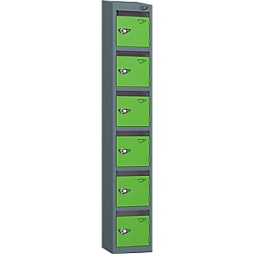 Pure Antibacterial Sloping Top Post Lockers with Hasp and Staple Lock - Office Storage