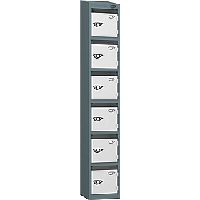 Pure Antibacterial Sloping Top Post Lockers with Hasp and Staple Lock - Office Storage